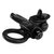 Черное эрекционное кольцо с подхватом мошонки и стимулятором клитора Passionate Ring, цвет черный - Baile
