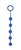 Синяя анальная цепочка с кольцом-ограничителем - 23 см., цвет синий - Bioritm