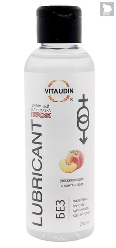 Интимный гель-смазка на водной основе VITA UDIN с ароматом персика - 200 мл. - Vita Udin