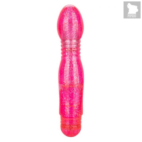 Розовый вибратор с блёстками Twinkle Teaser - 16 см., цвет розовый - California Exotic Novelties
