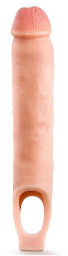 Телесная насадка-удлинитель 11.5 Inch Silicone Cock Sheath Penis Extender - 29,2 см., цвет телесный - Blush Novelties