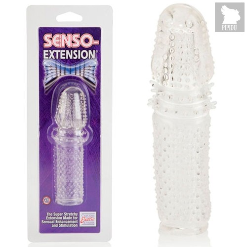 Насадка-удлинитель на пенис Senso Extension - 14 см, цвет прозрачный - California Exotic Novelties