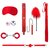Красный игровой набор Introductory Bondage Kit №6, цвет красный - Shots Media
