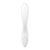 Белый вибромассажер Rrrolling Pleasure с движущимся шариком - 23 см., цвет белый - Satisfyer