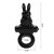 Черное эрекционное кольцо со стимулятором клитора в виде кролика Exciting ring, цвет черный - Baile
