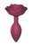 Сливовая анальная пробка с ограничителем-розой Open Rose Size M Butt Plug, цвет сливовый - Love To Love
