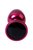 Красная анальная пробка с кристаллом черного цвета - 7,2 см., цвет черный - Toyfa