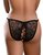 Черные трусики Remote Lace Peek-a-Boo S-M-L с вибрацией и анальным стимулятором, цвет черный - Pipedream