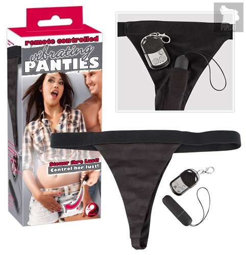 Вибротрусики Vibrating Panties, цвет черный - ORION