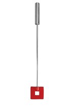 Шлёпалка Leather Square Tiped Crop с наконечником-квадратом - 56 см, цвет красный - Shots Media
