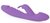 Фиолетовый вибромассажер-кролик с 10 режимами вибрации - 24 см., цвет фиолетовый - A-Loving