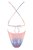 Слитный женский купальник Rionella, цвет голубой/розовый, M - Obsessive