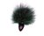 Анальная пробка с заячьим хвостом, 4 см, цвет зеленый - Wild Lust