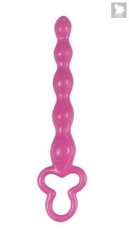 Розовая анальная цепочка Clover Anal Rod - 18 см, цвет розовый - Seven Creations