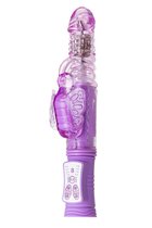 Фиолетовый хай-тек вибратор High-Tech fantasy с вращением бусин - 24,5 см, цвет фиолетовый - Toyfa