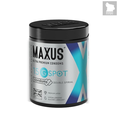 Гладкие презервативы Maxus G spot с двойной спиралью - 15 шт. - maxus