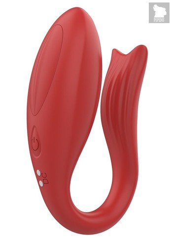 Красный вибратор для пар Pandora, цвет красный - Dream toys
