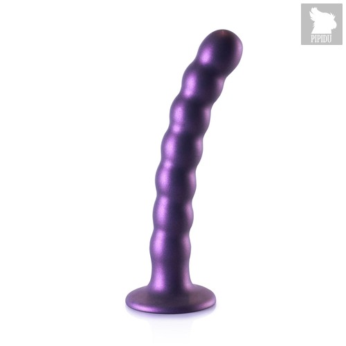 Фиолетовый фаллоимитатор Beaded G-Spot - 17 см., цвет фиолетовый - HOT