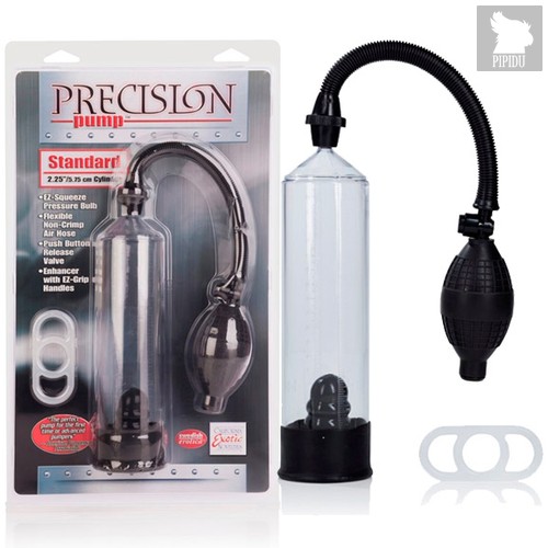 Вакуумная помпа Precision Pump - Standard, цвет черный/прозрачный - California Exotic Novelties