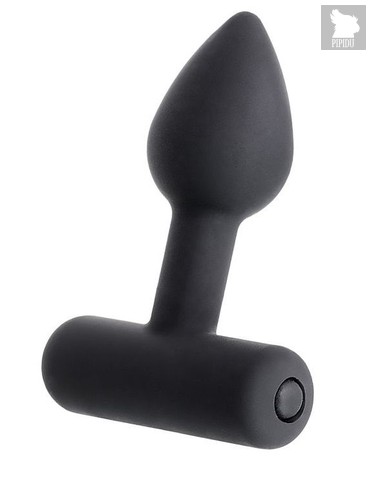 Чёрная анальная мини-вибровтулка Erotist Shaft - 7 см, цвет черный - Erotist
