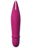 Розовый мини-вибратор Universe Teasing Ears - 12,5 см., цвет розовый - Lola Toys