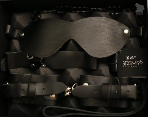 БДСМ-набор в черном цвете "Послушный муж", цвет черный - BDSM96