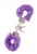 Фиолетовые меховые наручники METAL HANDCUFF WITH PLUSH LAVENDER, цвет фиолетовый - Dream toys