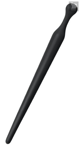 Черный силиконовый уретральный плаг - 10 см, цвет черный - Toyfa