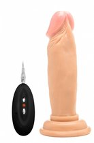 Телесный вибратор-реалистик Vibrating Realistic Cock 6" - 15 см., цвет телесный - Shots Media
