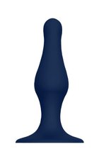 Синяя анальная пробка SILICONE PLUG LARGE - 15,6 см., цвет синий - Dream toys
