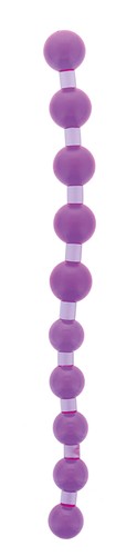 Фиолетовая анальная цепочка JUMBO JELLY THAI BEADS CARDED LAVENDER - 31,8 см, цвет фиолетовый - Nanma (NMC)