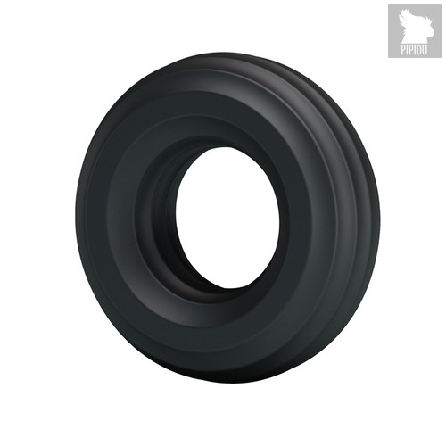 Чёрное широкое эрекционное кольцо, цвет черный - Baile