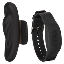 Стимулятор в трусики с пультом-браслетом Lock-N-Play Wristband Remote Panty Teaser, цвет черный - California Exotic Novelties