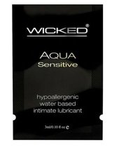 Мягкий лубрикант на водной основе WICKED AQUA Sensitive - 3 мл. - Wicked