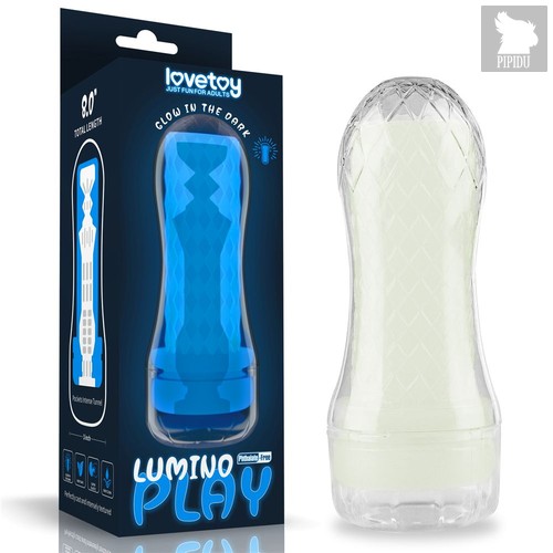 Светящийся в темноте мастурбатор Lumino Play Masturbator Pocketed, цвет прозрачный - LoveToy