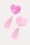 Нежные пэстис в форме сердец с розами и кисточками, цвет розовый - Erolanta