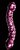 Розовый стеклянный двухголовый стимулятор Icicles №55 - 19,5 см., цвет розовый - Pipedream