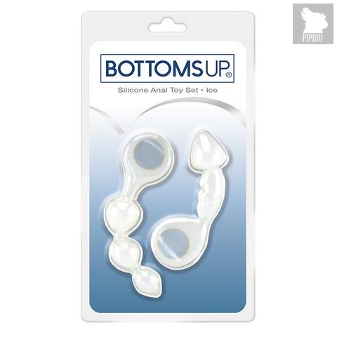 Набор анальных шариков Bottoms Up - Silicone Anal Toy Set, цвет прозрачный - Topco Sales