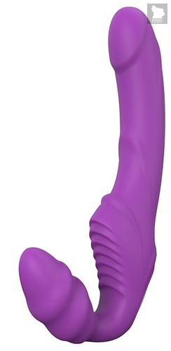 Фиолетовый безремневой вибрострапон DOUBLE DIPPER, цвет фиолетовый - Dream toys