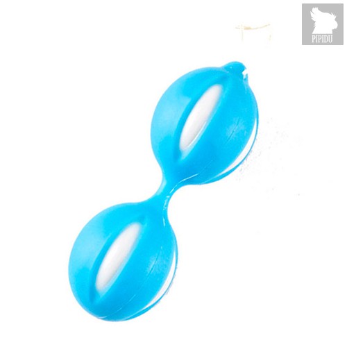 Голубые вагинальные шарики SMART BALLS в блистере - 3 см, цвет голубой - SEXTOY