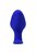 Синяя силиконовая расширяющая анальная втулка Bloom - 9,5 см, цвет синий - Toyfa