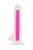 Прозрачно-розовый фаллоимитатор, светящийся в темноте, James Glow - 18 см., цвет розовый - Toyfa