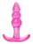 Розовая анальная пробка Bubbles Bumpy Starter - 11 см, цвет розовый - XR Brands