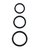 Набор из 3-х эрекционных колец Silicone 3-Ring Stamina Set, цвет черный - Pipedream