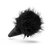 Силиконовая анальная пробка с чёрным заячьим хвостом Fur Pom Pom - 12,7 см, цвет черный - Blush Novelties
