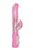 Розовый вибромассажер с клиторальным отростком SLIM HUMMING BIRD G-SPOT VIBE - 25 см., цвет розовый - Seven Creations