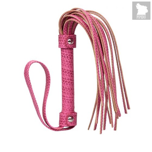 Розовая плеть Tickle Me Pink Flogger - 45,7 см., цвет розовый - California Exotic Novelties