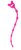 Розовая анальная цепочка-елочка - 23 см., цвет розовый - Bioritm