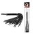 Черная гладкая плеть-флоггер с ручкой - 40 см., цвет черный - Bioritm