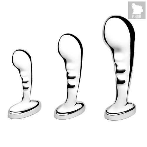 Набор из 3 стальных стимуляторов простаты Stainless Steel P-spot Training Set - B-vibe